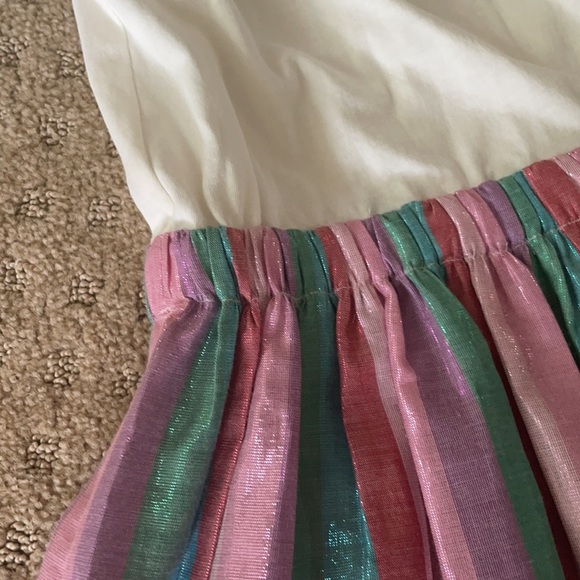 J Crew Crewcuts flutter sleeve dress with striped skirt - Picture 2 of 5